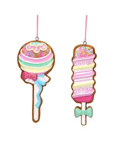 Gisela Graham Pastel Gingerbread Lollies set